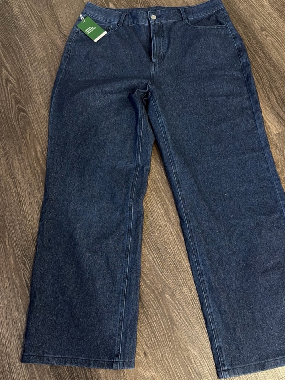 Dark Wash Wide Leg Jeans - Deep Indigo Blue